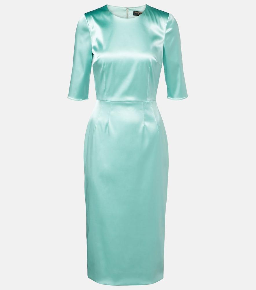 dolce & gabbana satin midi dress