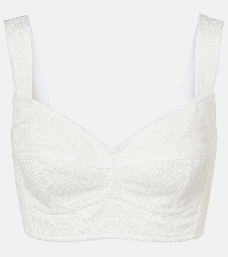 dolce & gabbana scalloped bra top