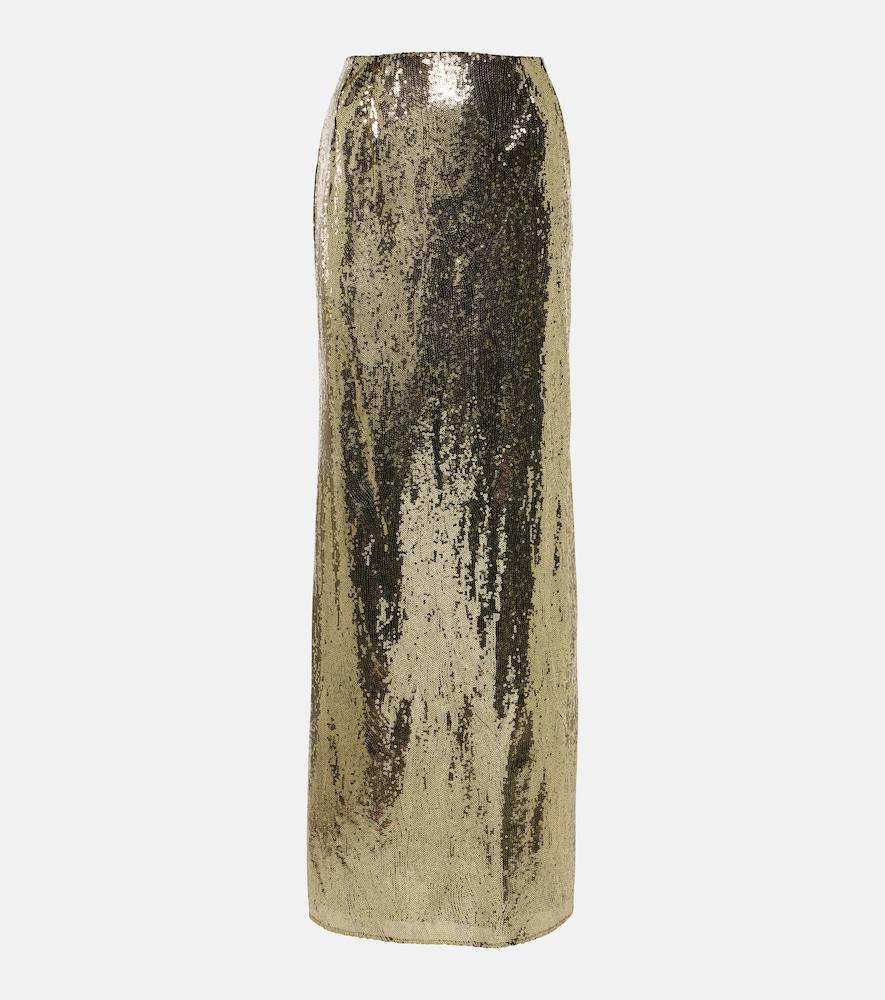 dolce & gabbana sequined maxi skirt