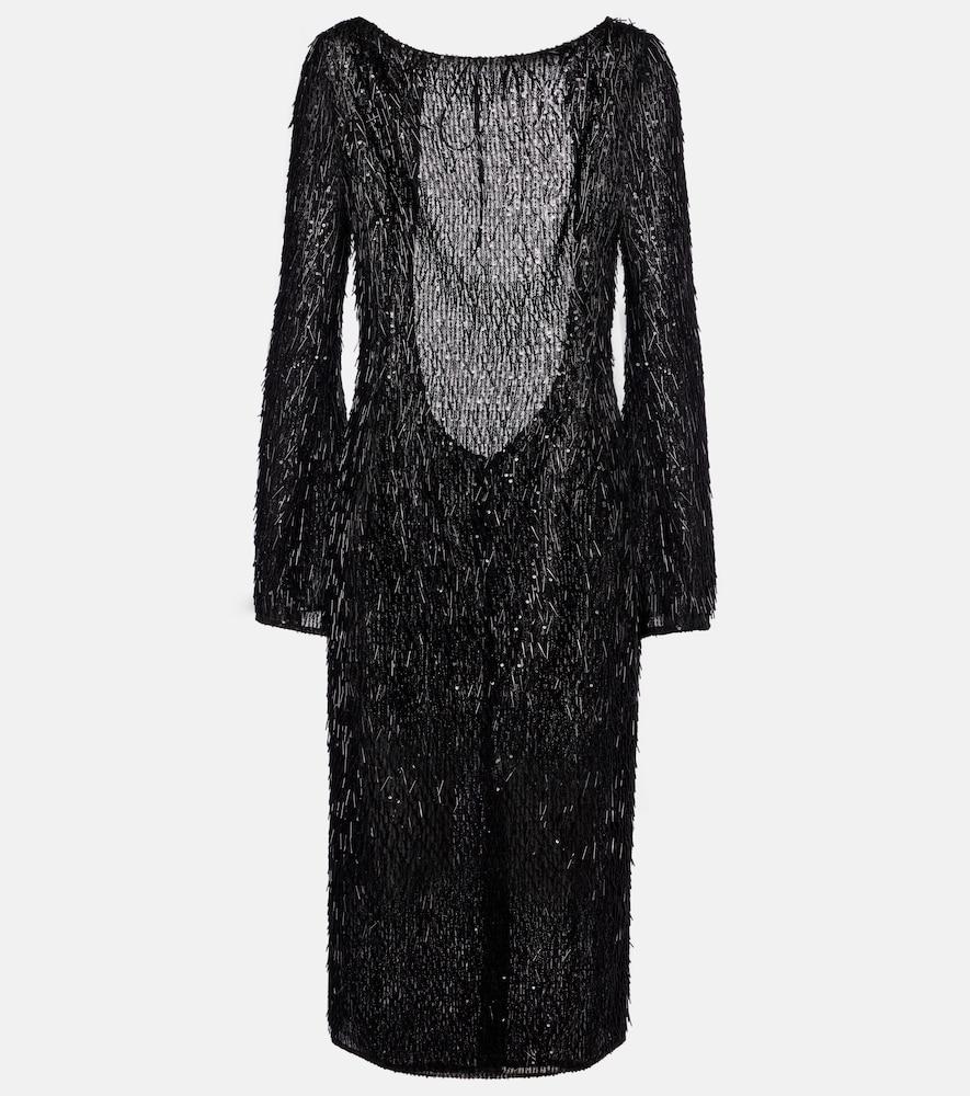dolce & gabbana sequined midi dress
