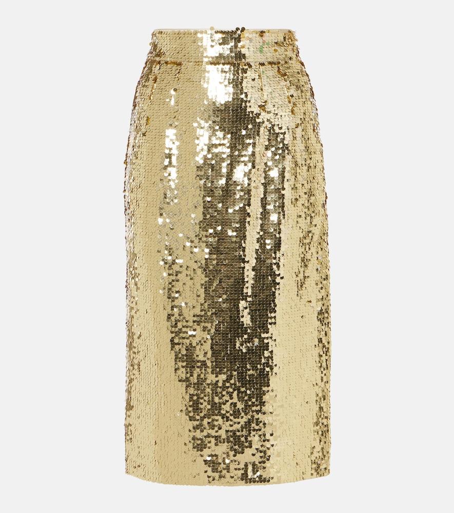 dolce & gabbana sequined midi skirt