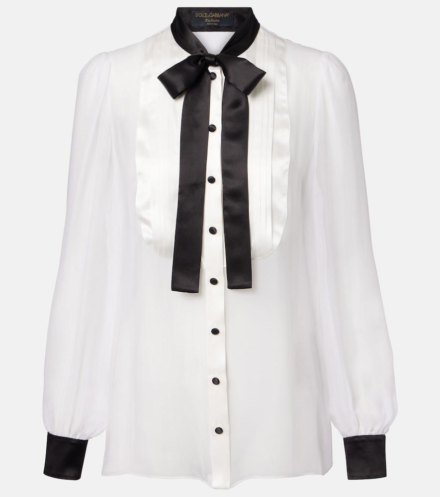 dolce & gabbana sheer silk blouse