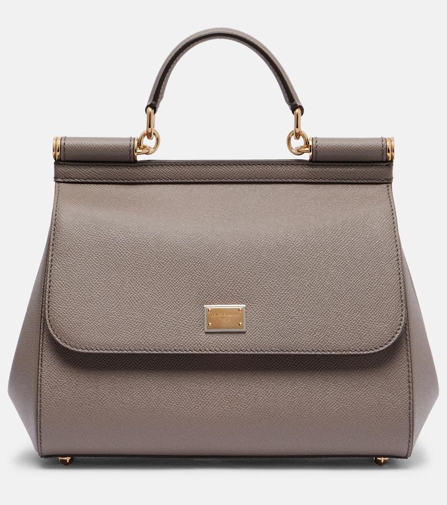 dolce & gabbana sicily medium leather shoulder bag