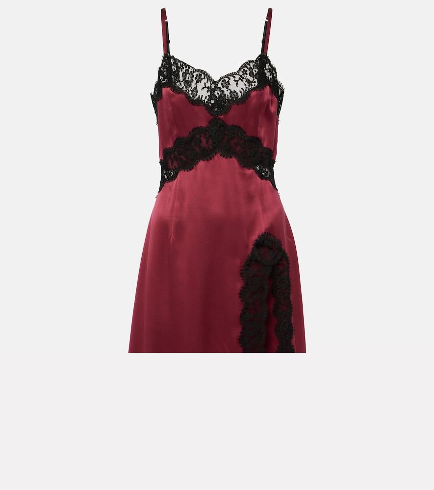 dolce & gabbana silk and cotton-blend midi dress