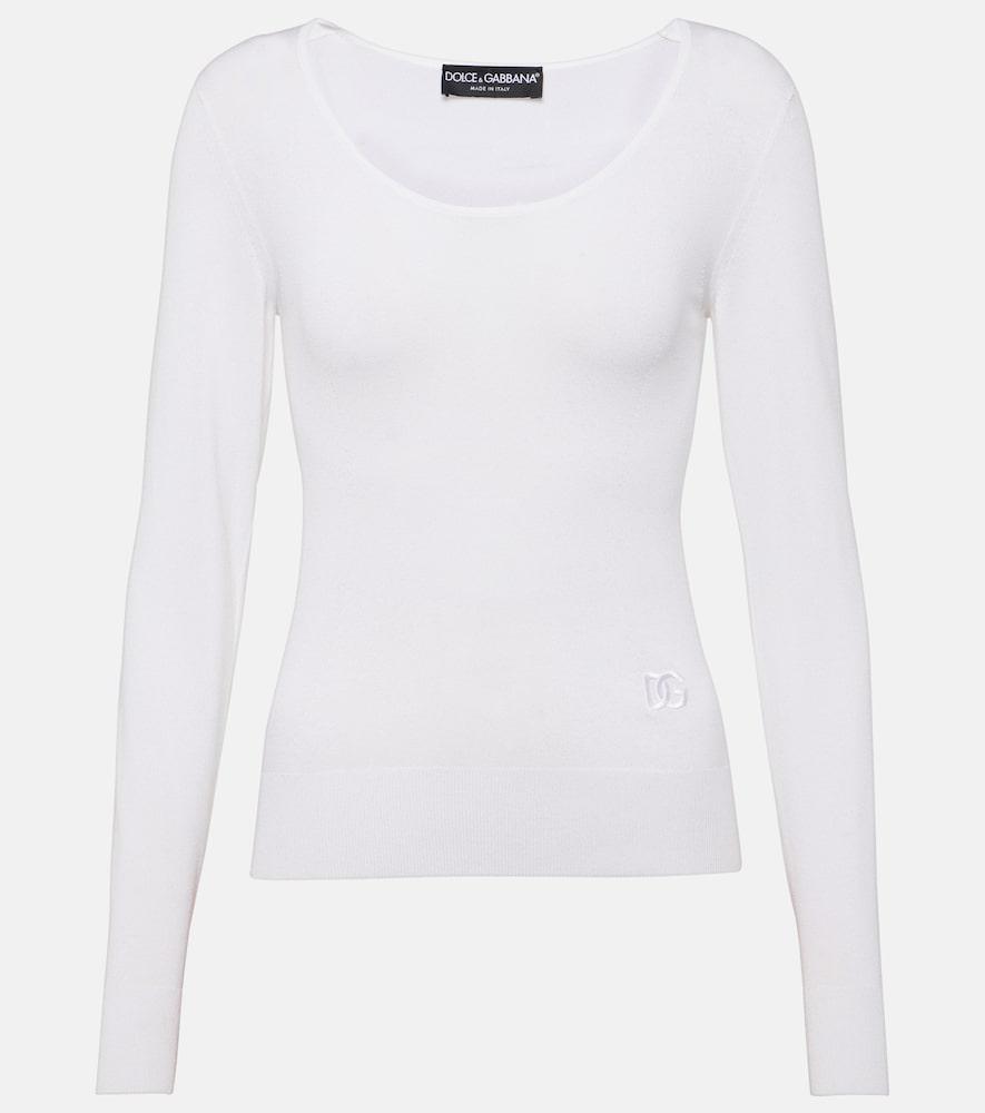 dolce & gabbana silk-blend sweater