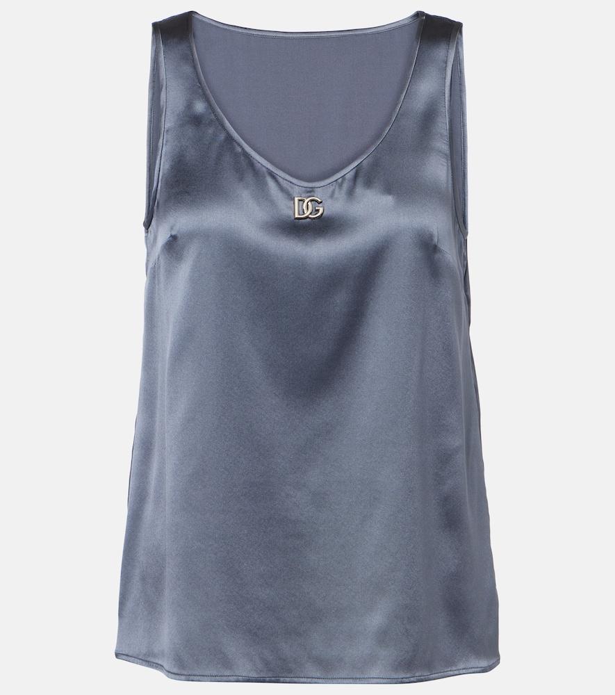 dolce & gabbana silk-blend top