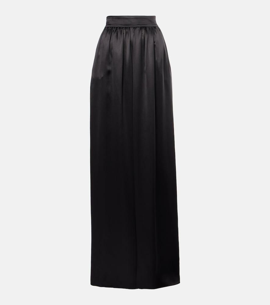 dolce & gabbana silk satin maxi skirt