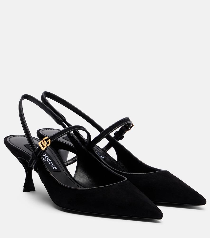 dolce & gabbana suede slingback pumps