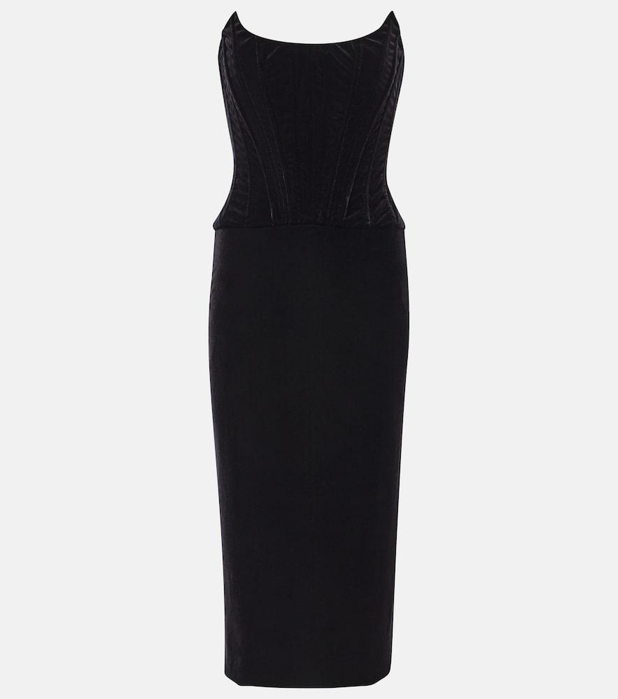 dolce & gabbana velvet bustier dress