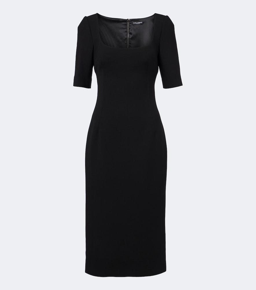 dolce & gabbana virgin wool crêpe midi dress