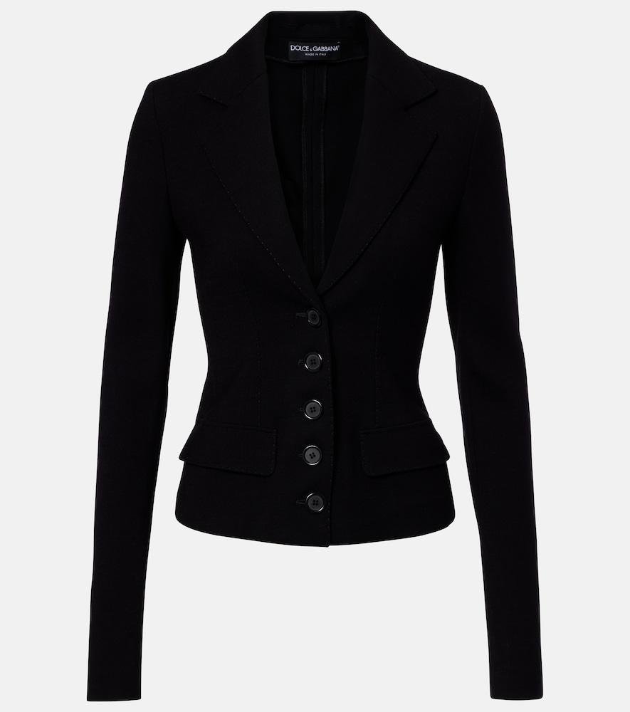 dolce & gabbana wool-blend canvas jacket