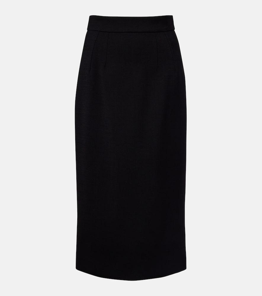 dolce & gabbana wool-blend pencil skirt
