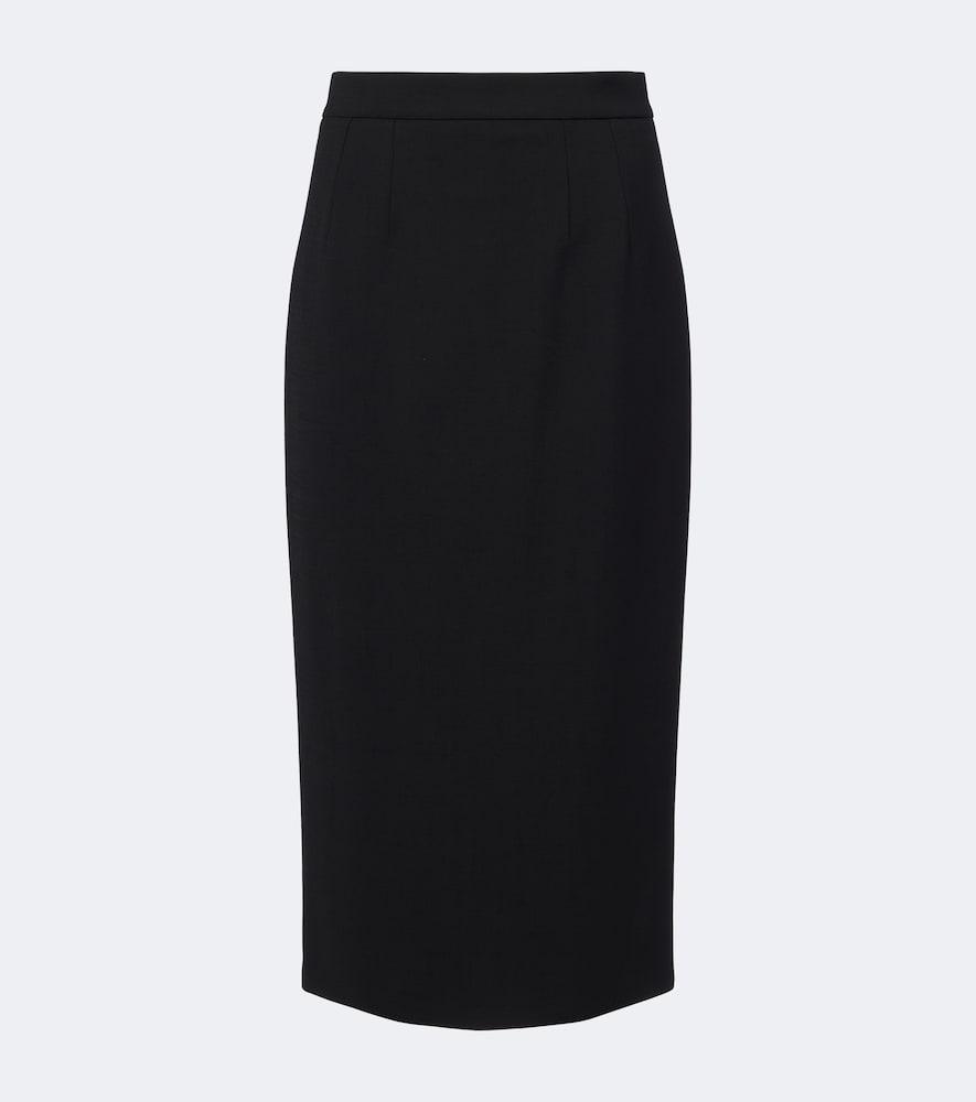 dolce & gabbana wool-blend pencil skirt