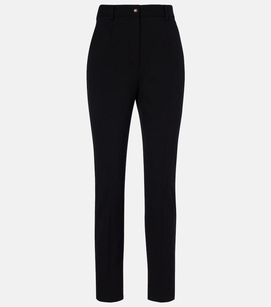dolce & gabbana wool-blend slim pants
