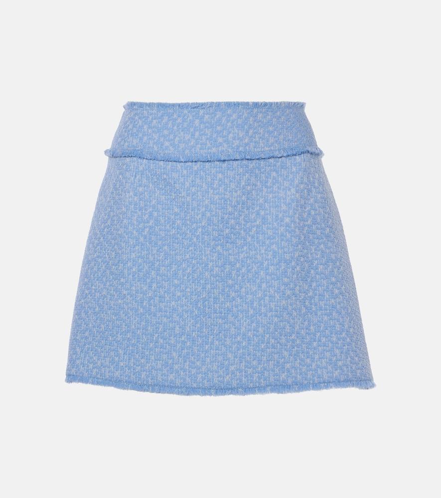 dolce & gabbana wool-blend tweed miniskirt