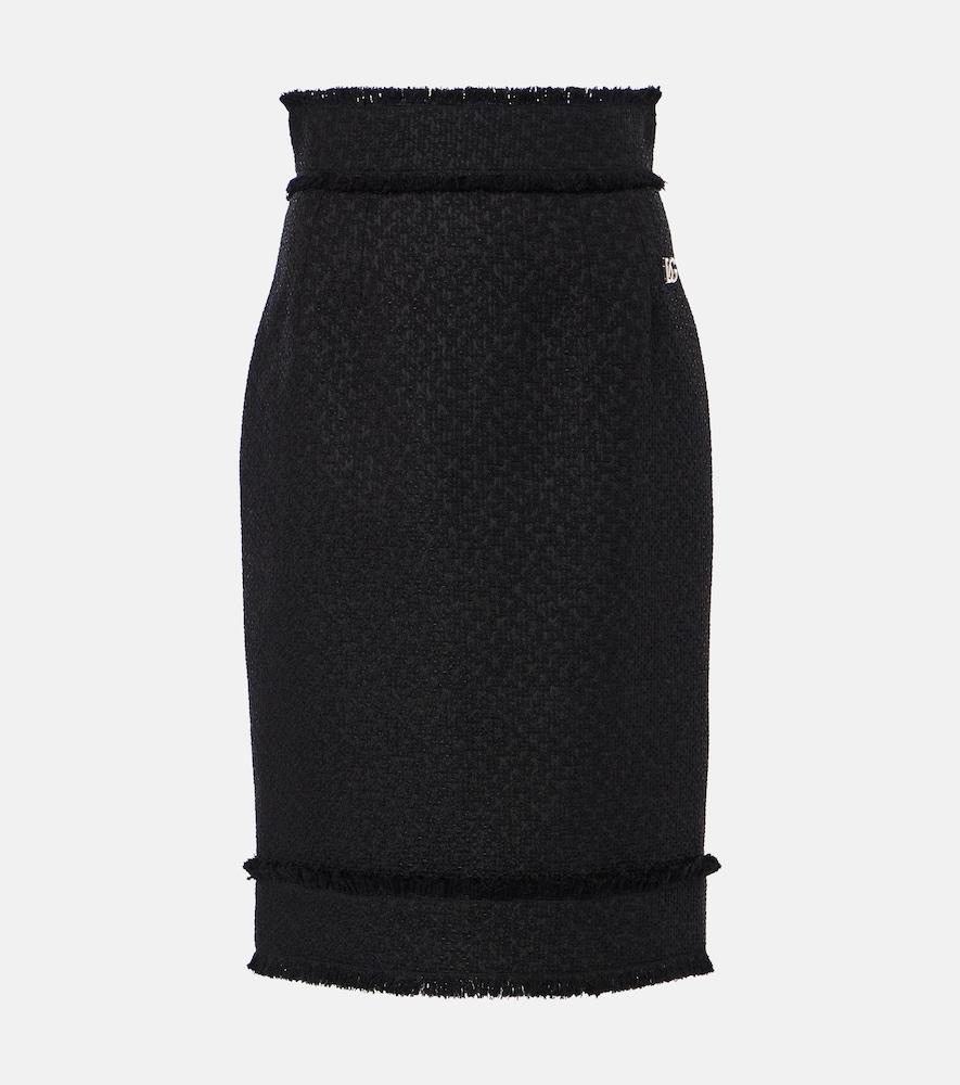 dolce & gabbana wool-blend tweed pencil skirt