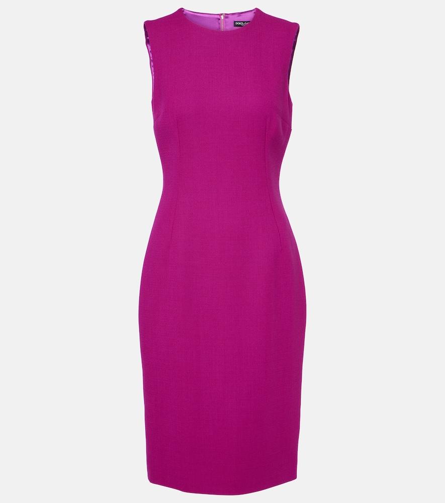 dolce & gabbana wool crepe minidress