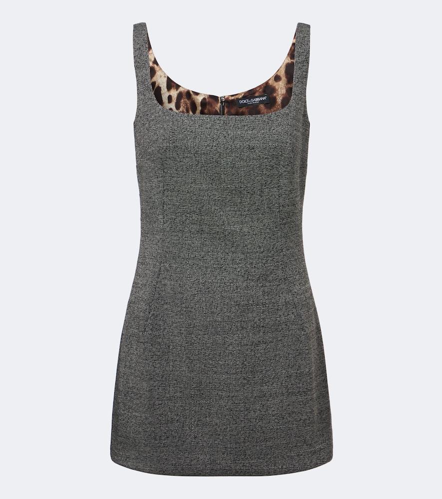 dolce & gabbana wool tweed minidress