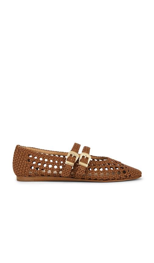 dolce vita baylee woven flat in brown. - size 11 (also in 7, 7.5, 8, 8.5, 9.5)