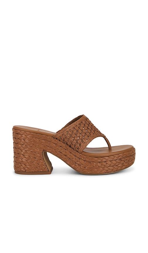 dolce vita ripple sandal in brown. - size 7.5 (also in 8, 8.5, 9)