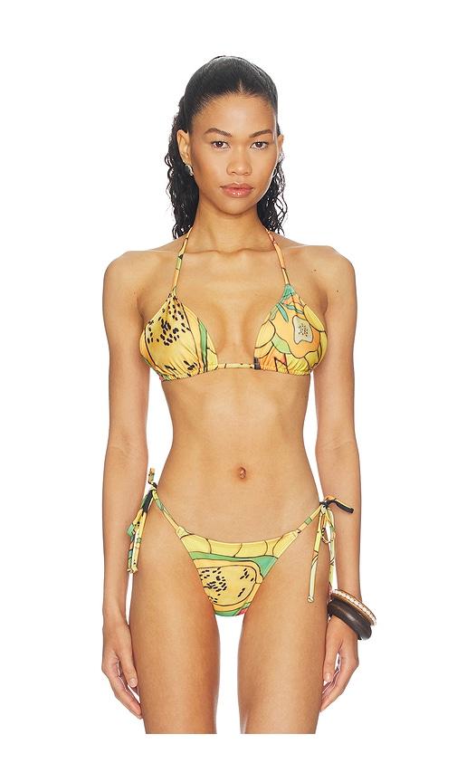donde esteban frutas bikini top in yellow. - size m (also in xs)