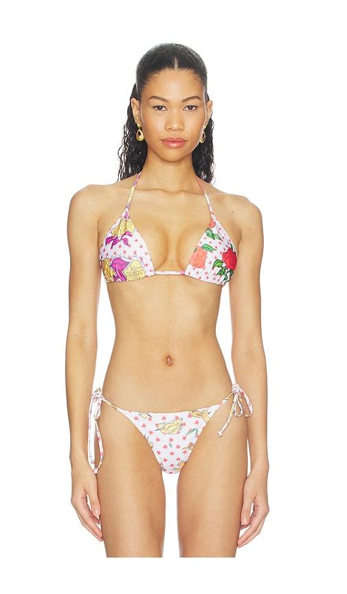 donde esteban pajaritos y rosas bikini top in multi. - size l (also in xs, s, m)