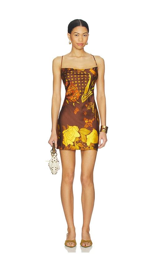 donde esteban veranera mini dress in brown. - size m (also in s)