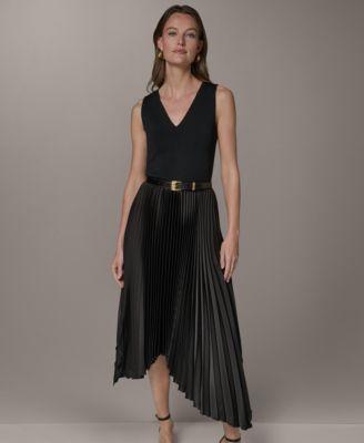 donna karan new york womens v neck dress