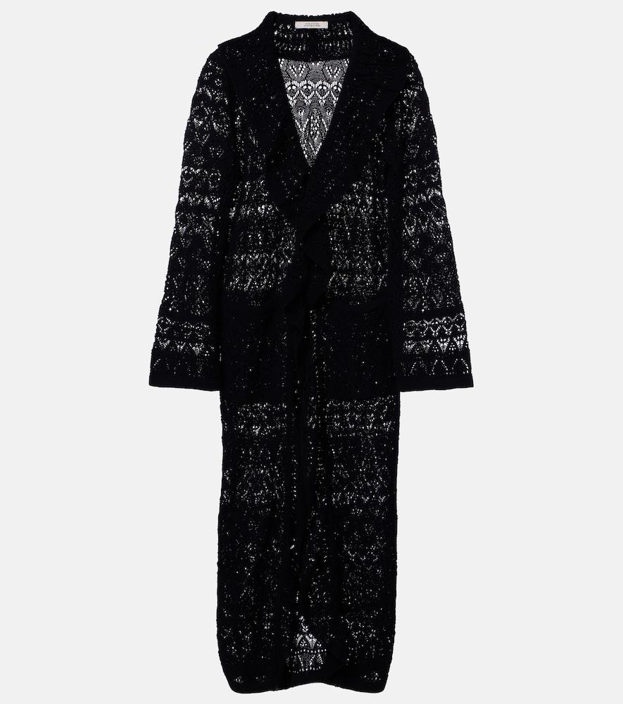 dorothee schumacher cotton-blend crochet coat