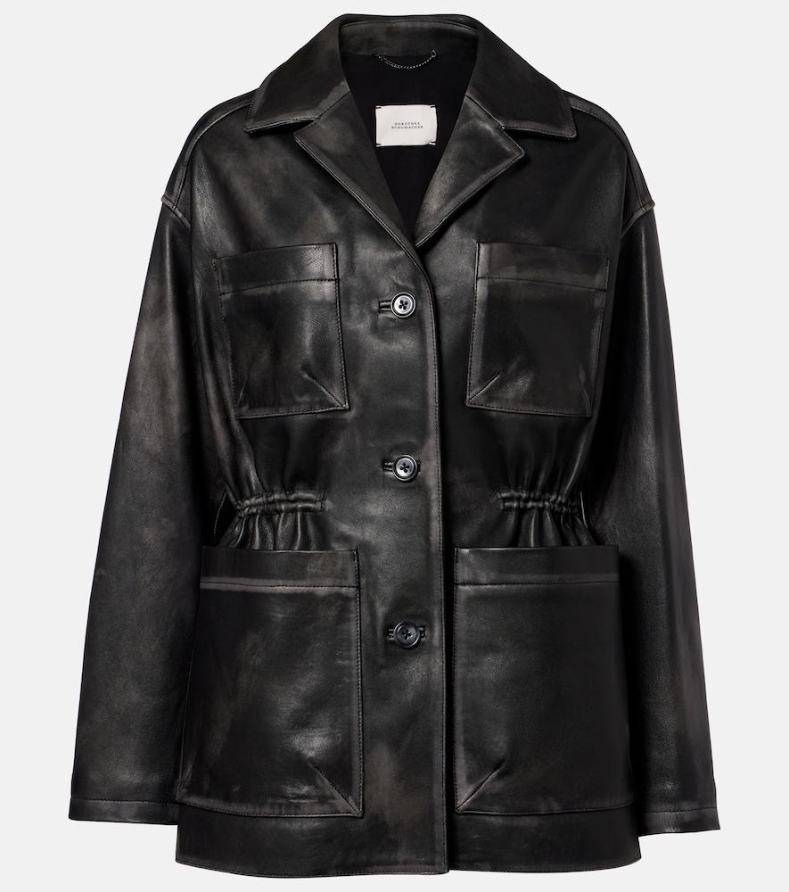 dorothee schumacher sleek statement leather jacket
