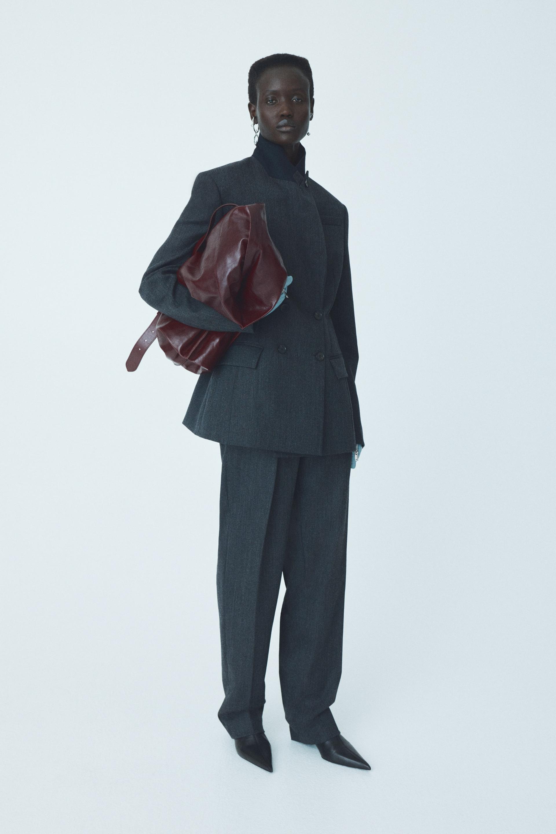 double-breasted wool blazer