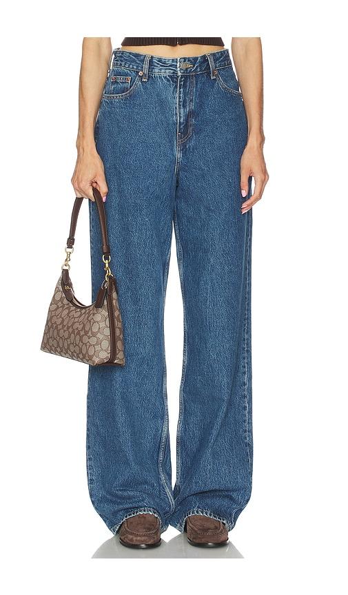dr. denim donna wide leg in blue. - size 24 (also in 26, 25, 28, 29, 30, 31)