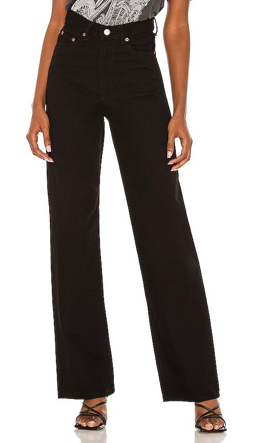 dr. denim echo straight jeans in black. - size 24 (also in 26, 25, 27, 28, 29, 30, 31, 32)