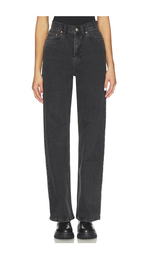 dr. denim echo straight jeans in black. - size 26 (also in 28)