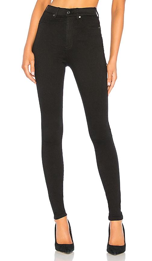 dr. denim high waist solitaire jeans in black. - size l (also in s, m)