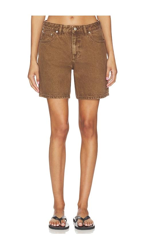dr. denim hill shorts in brown. - size 24 (also in 25, 26, 27, 29)