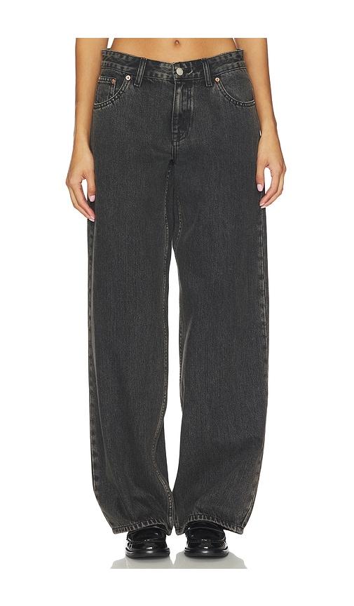 dr. denim hill wide leg jeans in black. - size 27 (also in 28)
