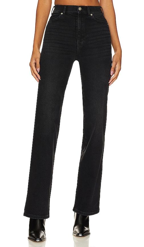 dr. denim moxy straight jeans in black. - size l (also in m, xl)