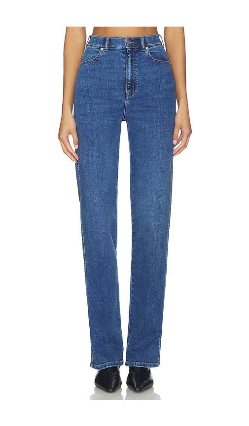 dr. denim moxy straight leg in blue. - size l (also in xs)