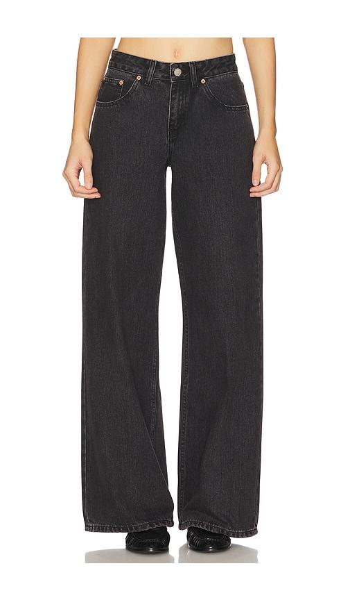 dr. denim rhue wide leg jeans in black. - size 27 (also in 28, 29, 30)