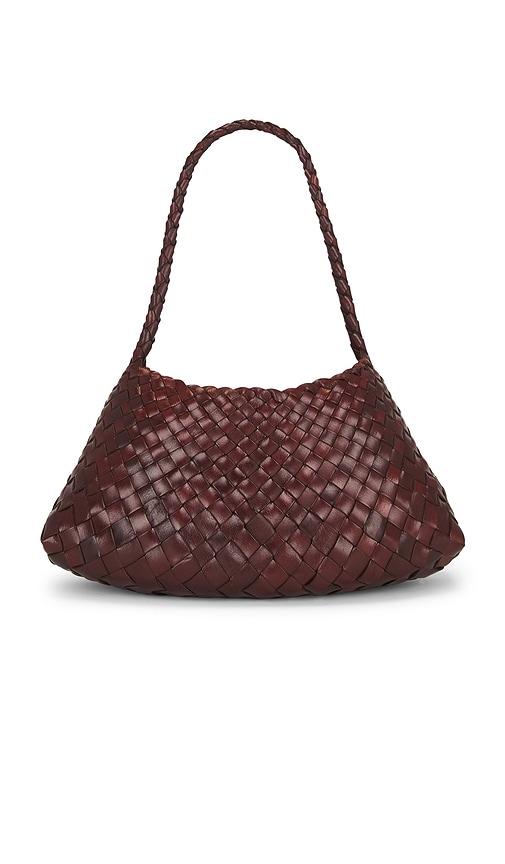 dragon diffusion rosanna shoulder bag in burgundy.