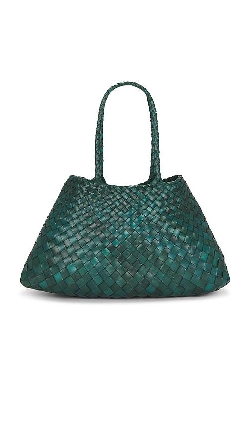 dragon diffusion santa croce large bag in green.