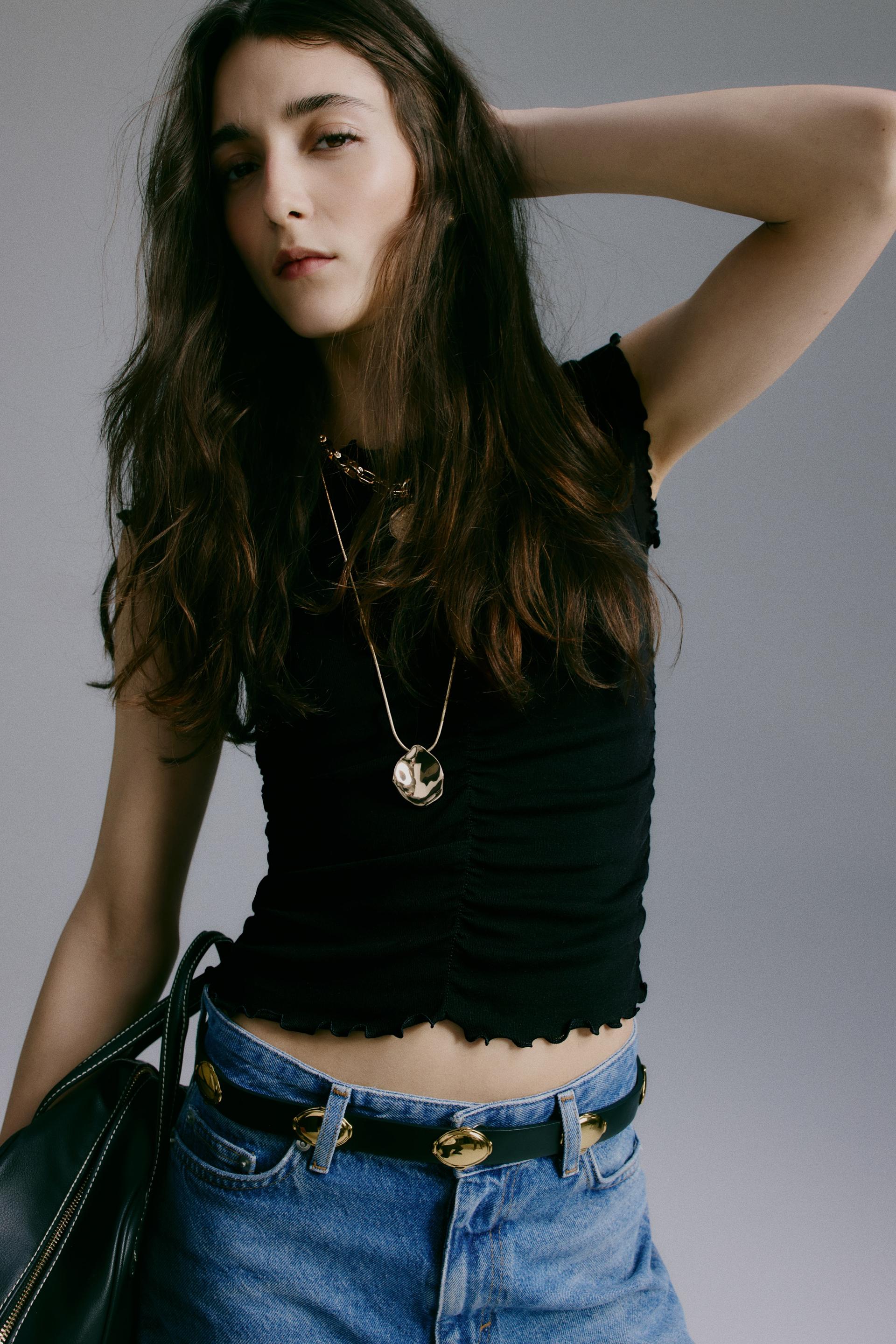 draped cotton top
