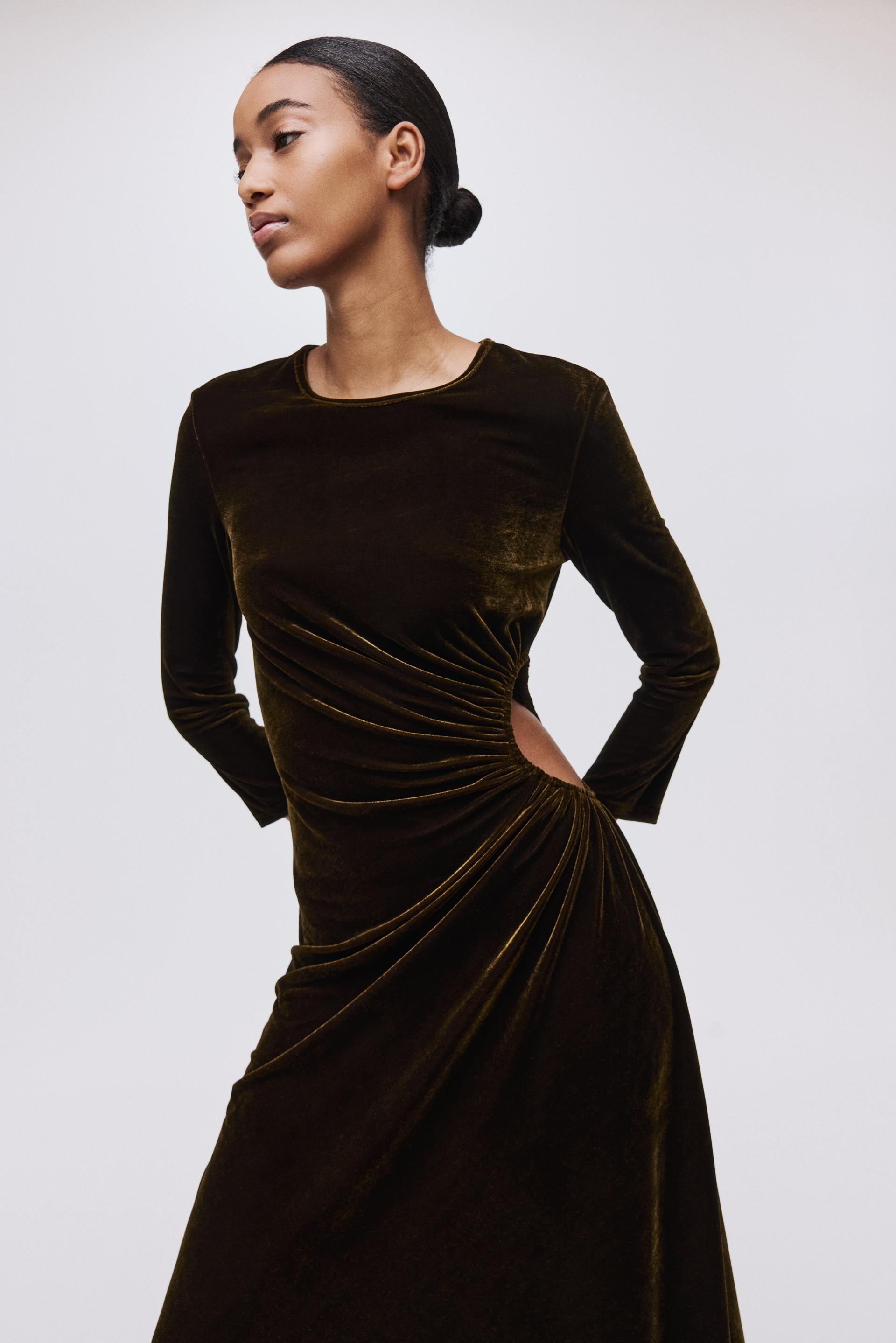 draped cutout dress