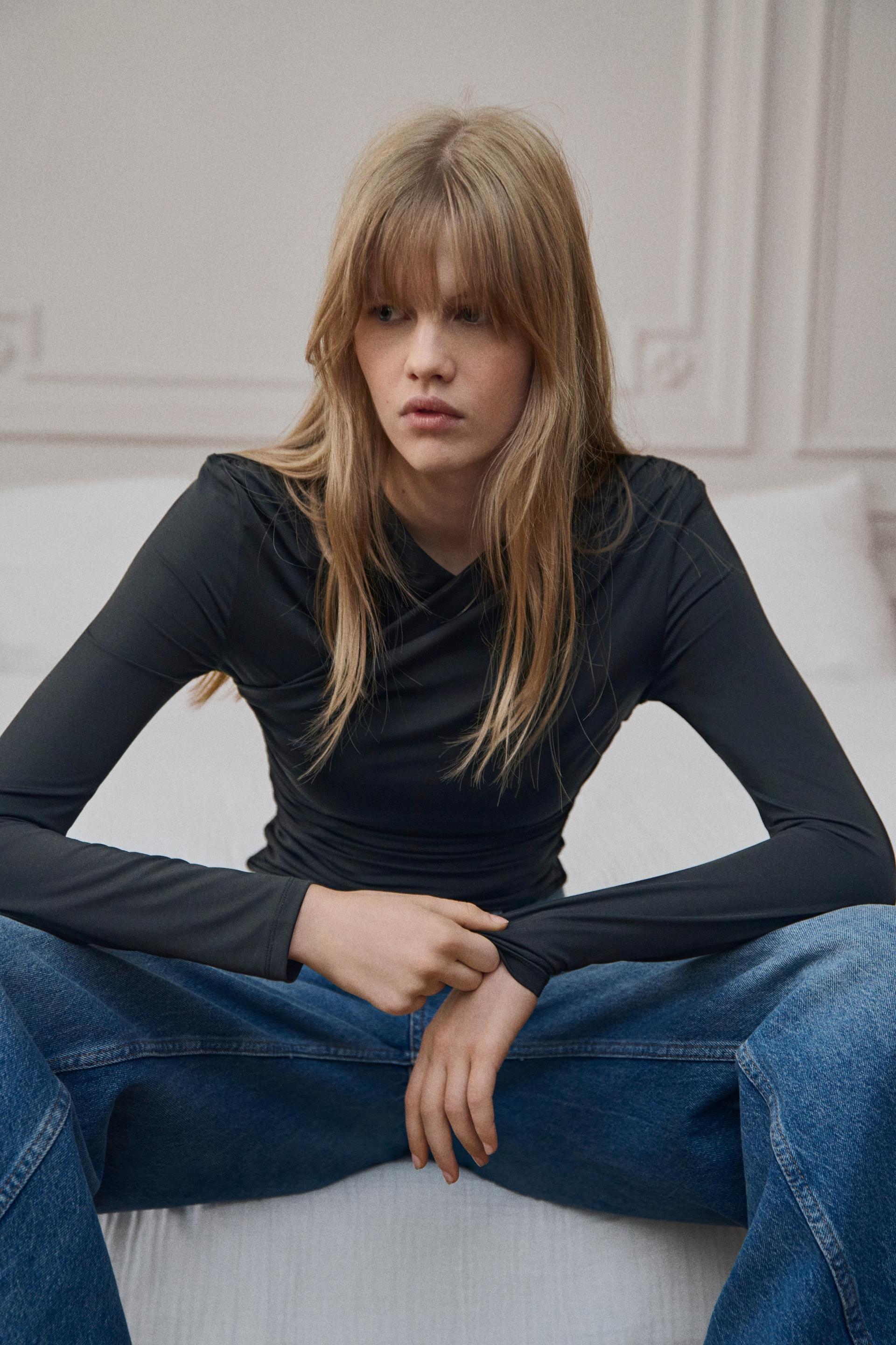 draped jersey top