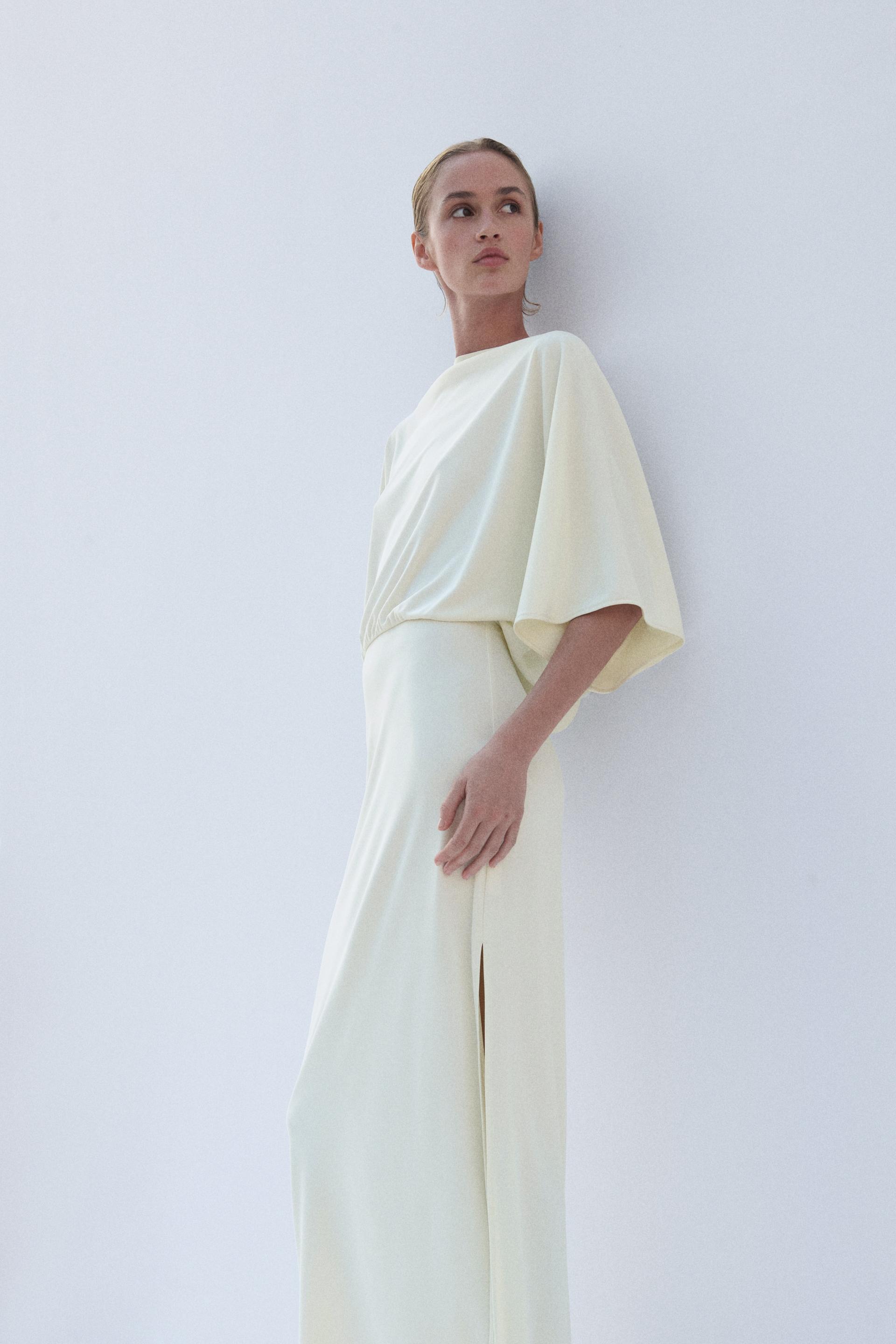 draped maxi dress
