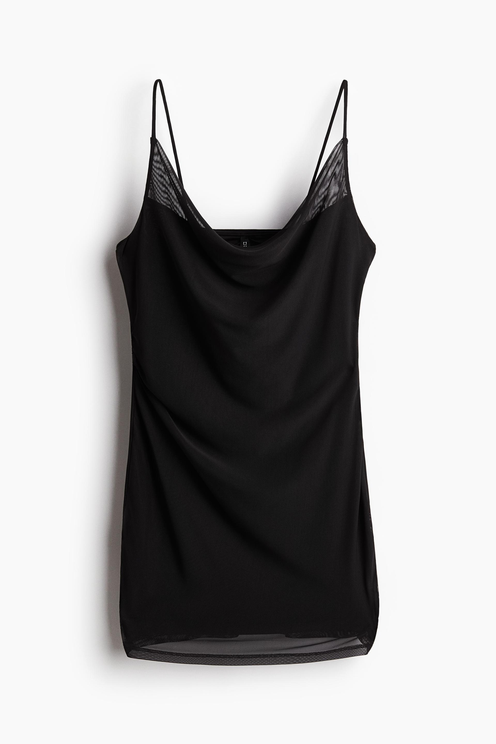 draped mesh dress