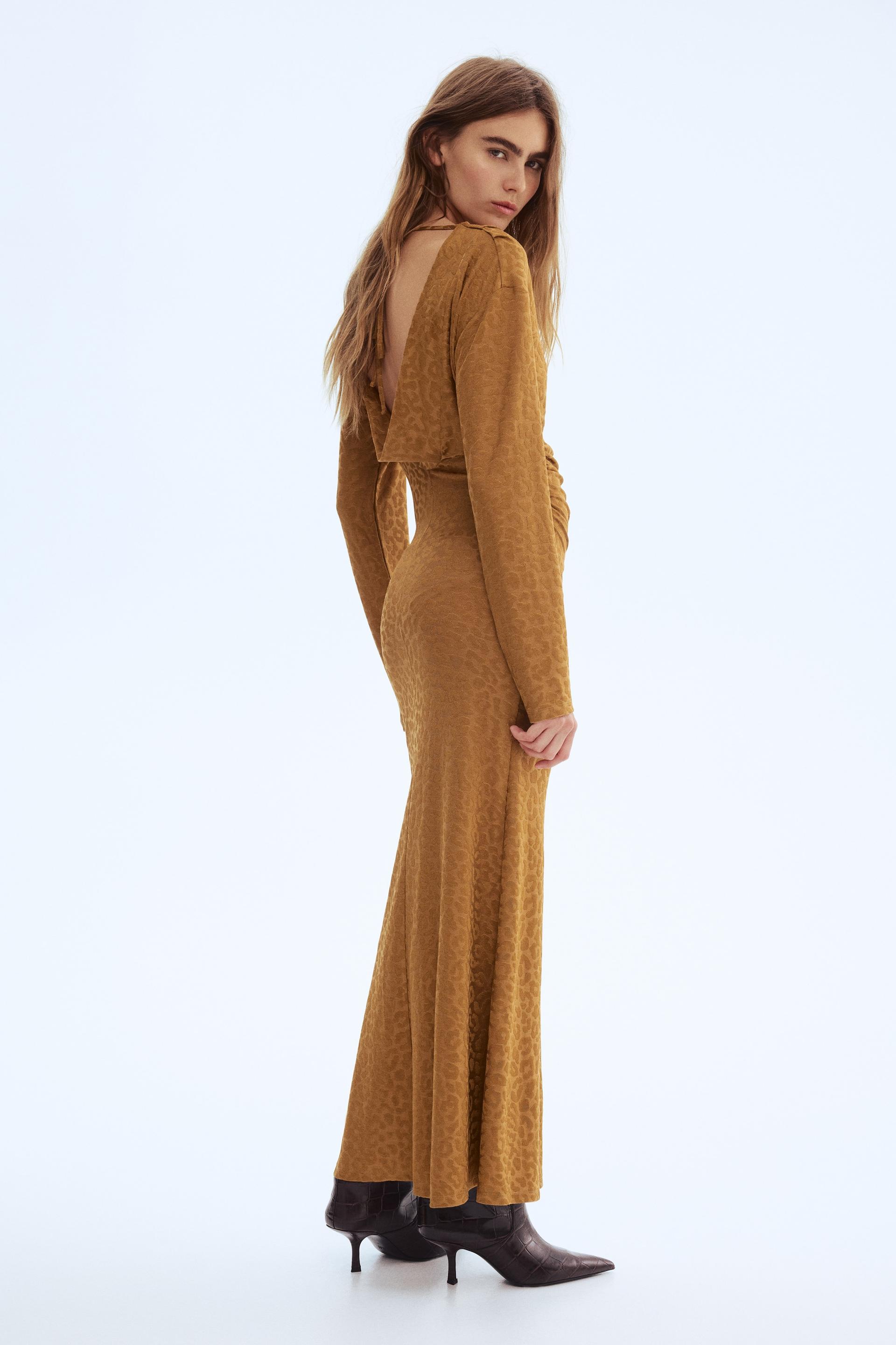 draped midi dress