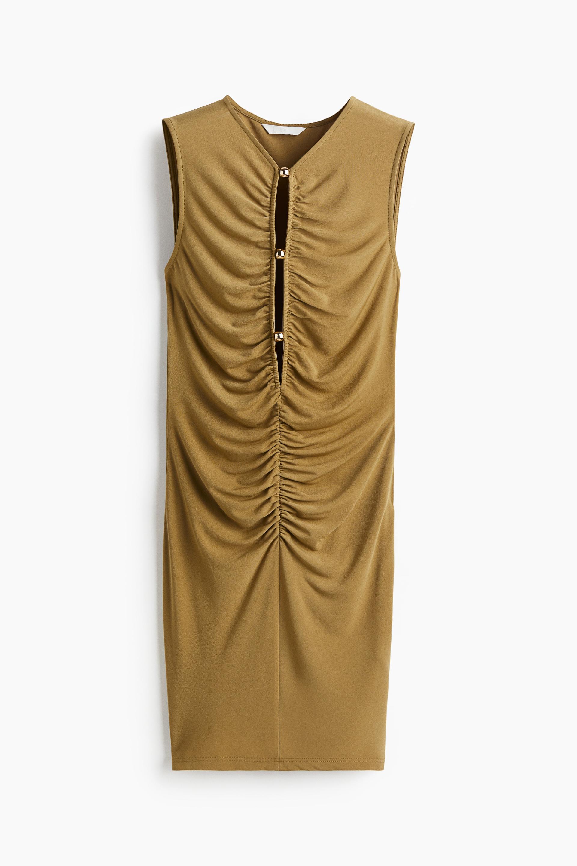draped mini dress