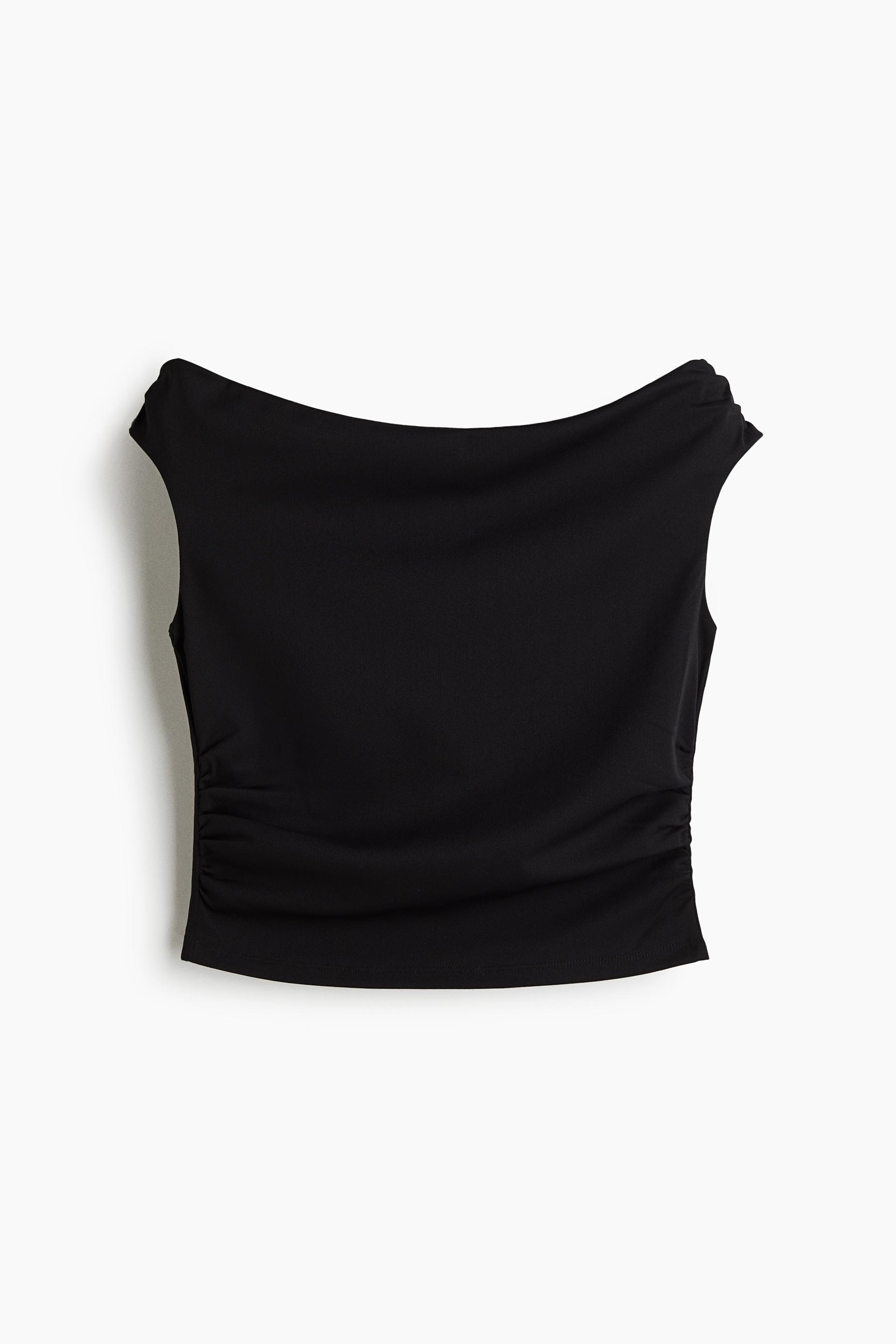 draped off-the-shoulder top